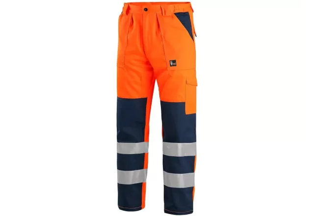 Kalhoty CXS NORWICH, výstražné, pánské, oranžovo-modré