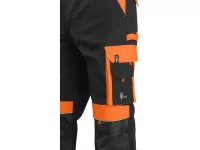 Kalhoty do pasu CXS SIRIUS BRIGHTON, černo-oranžová