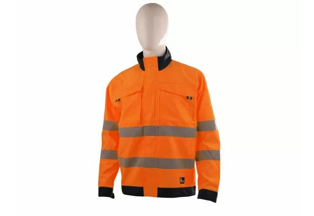 Blůza CXS HALIFAX, výstražná se síťovinou, pánská, oranžovo-modrá