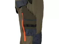Kalhoty CXS NAOS pánské, khaki-olive, HV oranžové doplňky