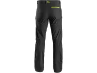 Kalhoty CXS AKRON, pánské, softshell, černé s HV žluto/oranžovými doplňky