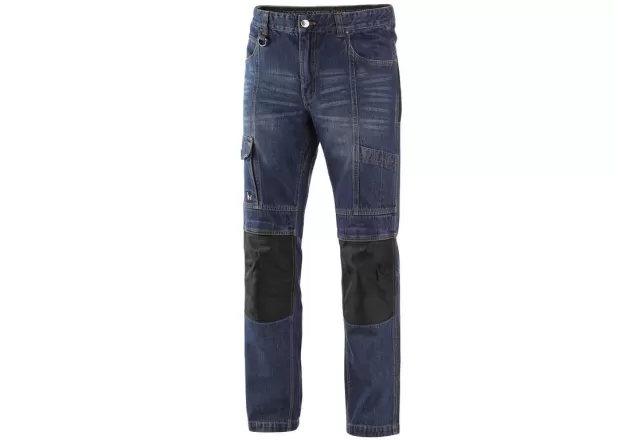 Kalhoty jeans NIMES I, pánské, modro-černé
