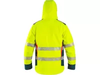 Bunda CXS BEDFORD WINTER, výstražná, zimní, pánská, softshell, žluto-petrolová