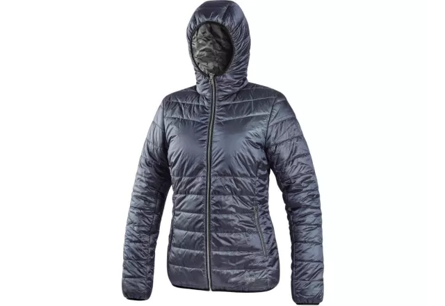 Bunda CXS OCEANIA, zimní, dámská, oboustranná, kouřově modro - šedá