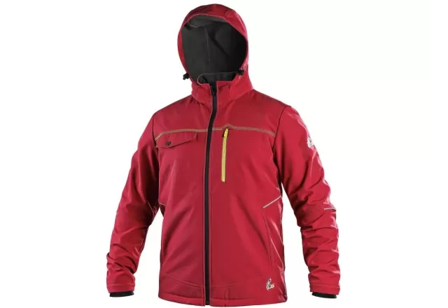 Bunda CXS STRETCH, pánská, softshell, červená