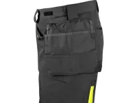 Kalhoty CXS NAOS HV, pánské, černo-žlutá Hi-Vis, reflexní pruhy