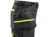 Kalhoty CXS NAOS HV, pánské, černo-žlutá Hi-Vis, reflexní pruhy