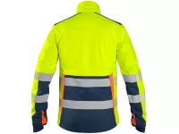 Bunda CXS BENSON, výstražná, softshell, pánská, žluto-modrá