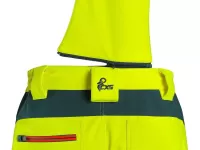 Kalhoty CXS BEDFORD, výstražné, pánské, softshell, žluto-petrolová