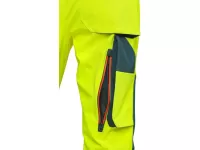Kalhoty CXS BEDFORD, výstražné, pánské, softshell, žluto-petrolová