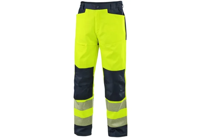 Kalhoty CXS HALIFAX, pánské, výstražné se síťovinou, žluto-modré